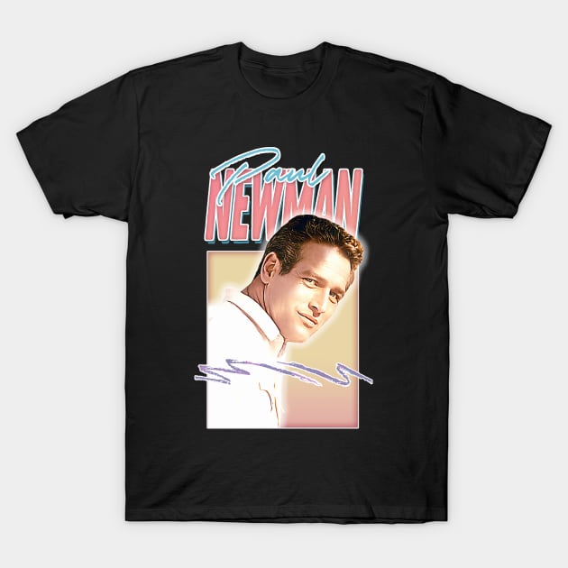 Paul Newman - Retro Aesthetic Style Fan Art Design T-Shirt by DankFutura